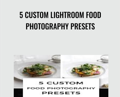 5 Custom Lightroom Food  Photography Presets