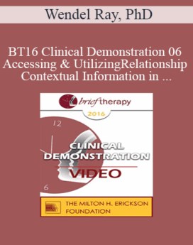 [Audio] BT16 Clinical Demonstration 06 - Accessing & Utilizing Relationship and Contextual Information in Brief Therapy - Wendel Ray, PhD
